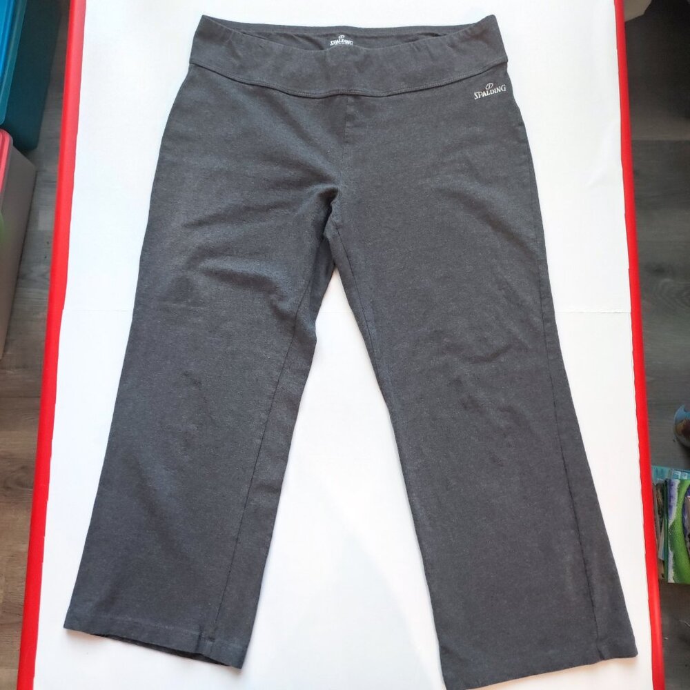 Spalding crop jogger grey women's size L